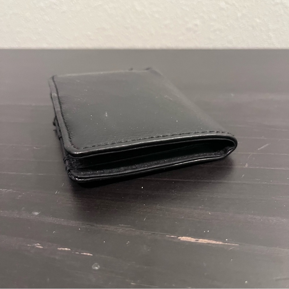 Unisex Black Bi-fold Wallet Faux Leather coin Purse multiple Card Holders + ID - Picture 11 of 15